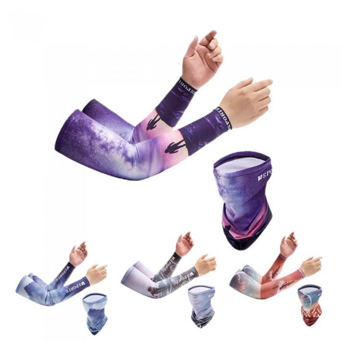 Full color customized Cooling Arm Sleeves Scraf set